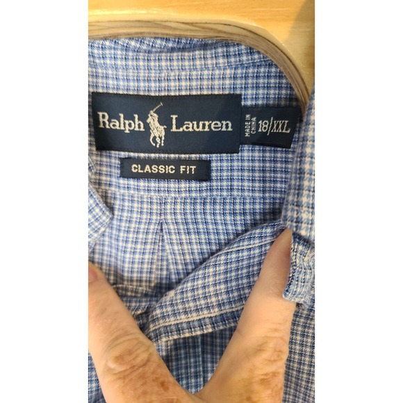 Mens Ralph Lauren Classic Fit Button up Shirt Size XXL 18 Long Sleeves - Picture 4 of 4